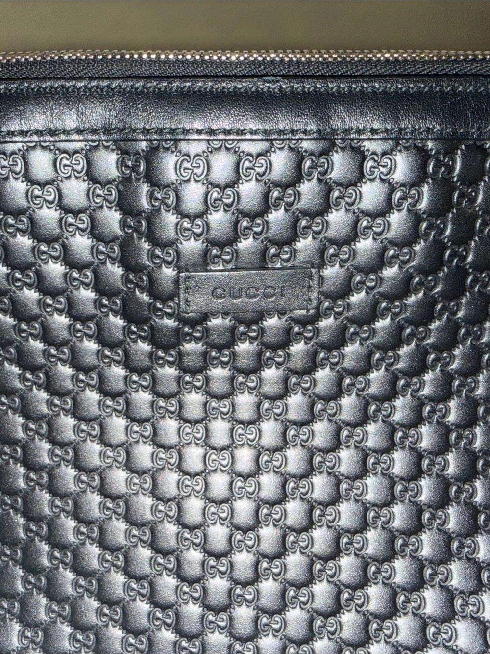 GUCCI Large Dome Micro Guccissima Black Leather Satchel Bag - Picture 4 of 8